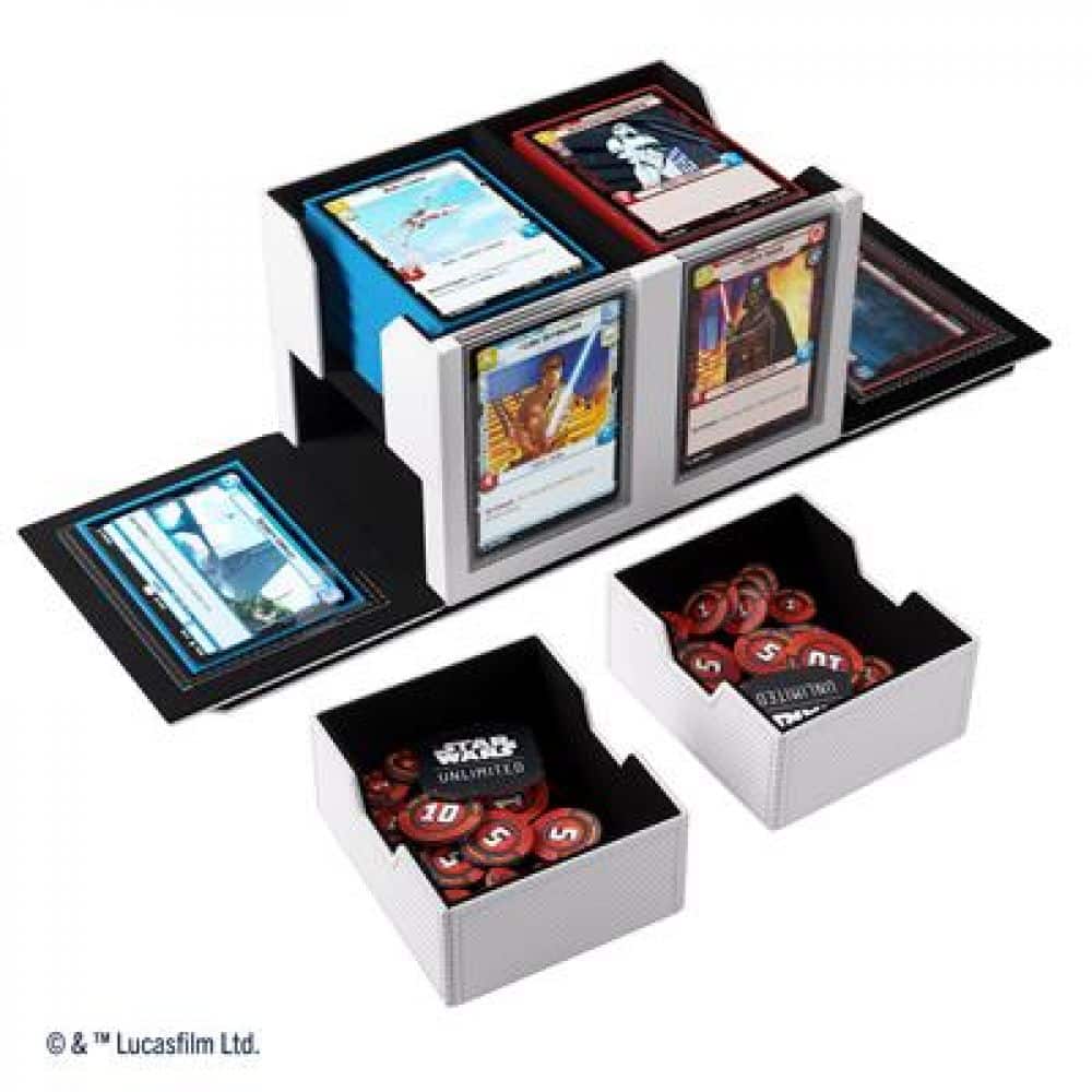 Star Wars Unlimited Double Deck Pod White/Black - star wars unlimited double deck pod white/black