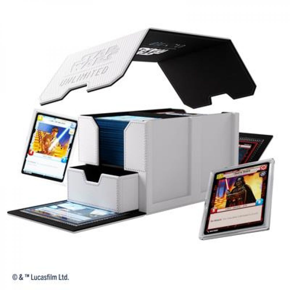 Star Wars Unlimited Double Deck Pod White/Black - star wars unlimited double deck pod white/black