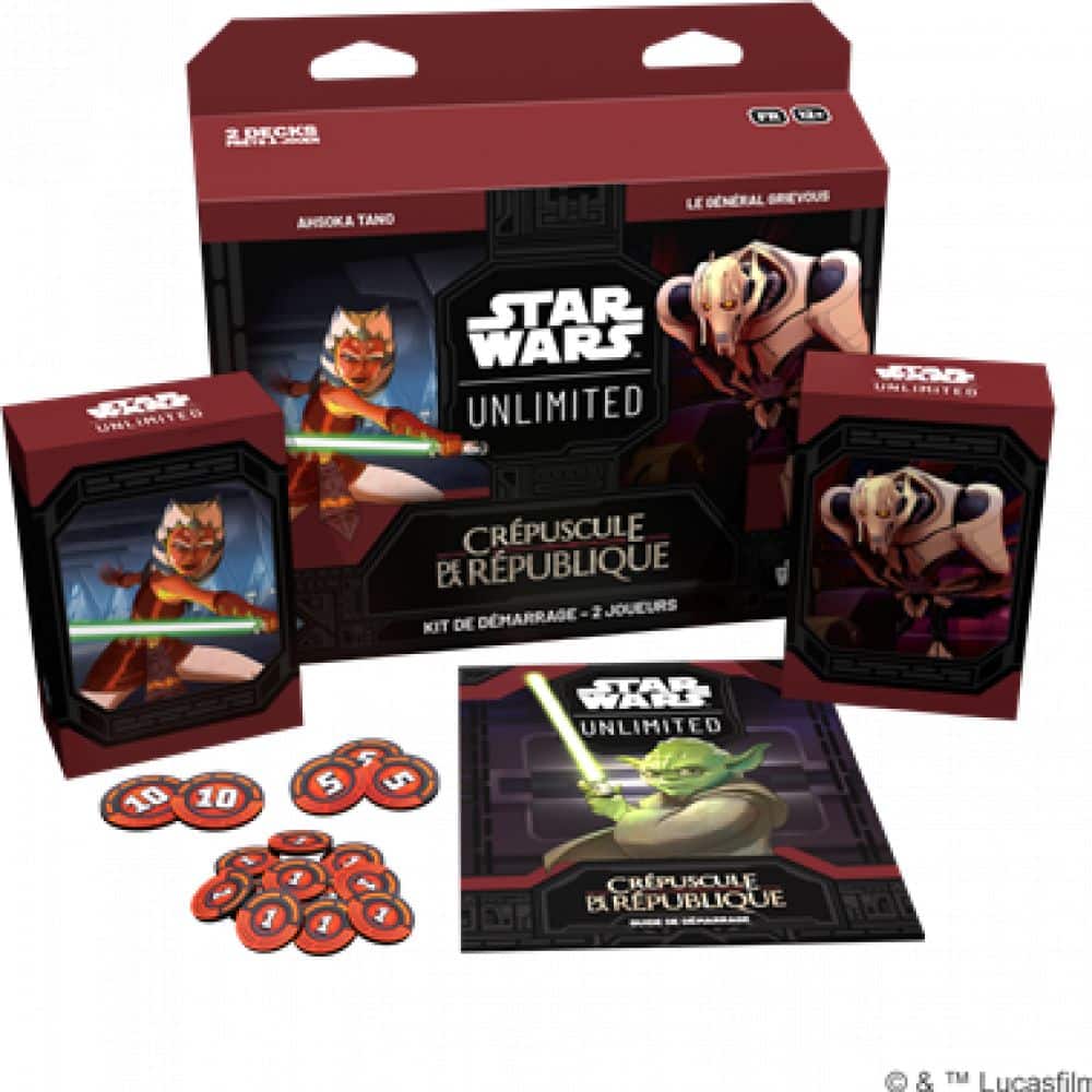 star wars unlimited : crépuscule de la république kit 2j