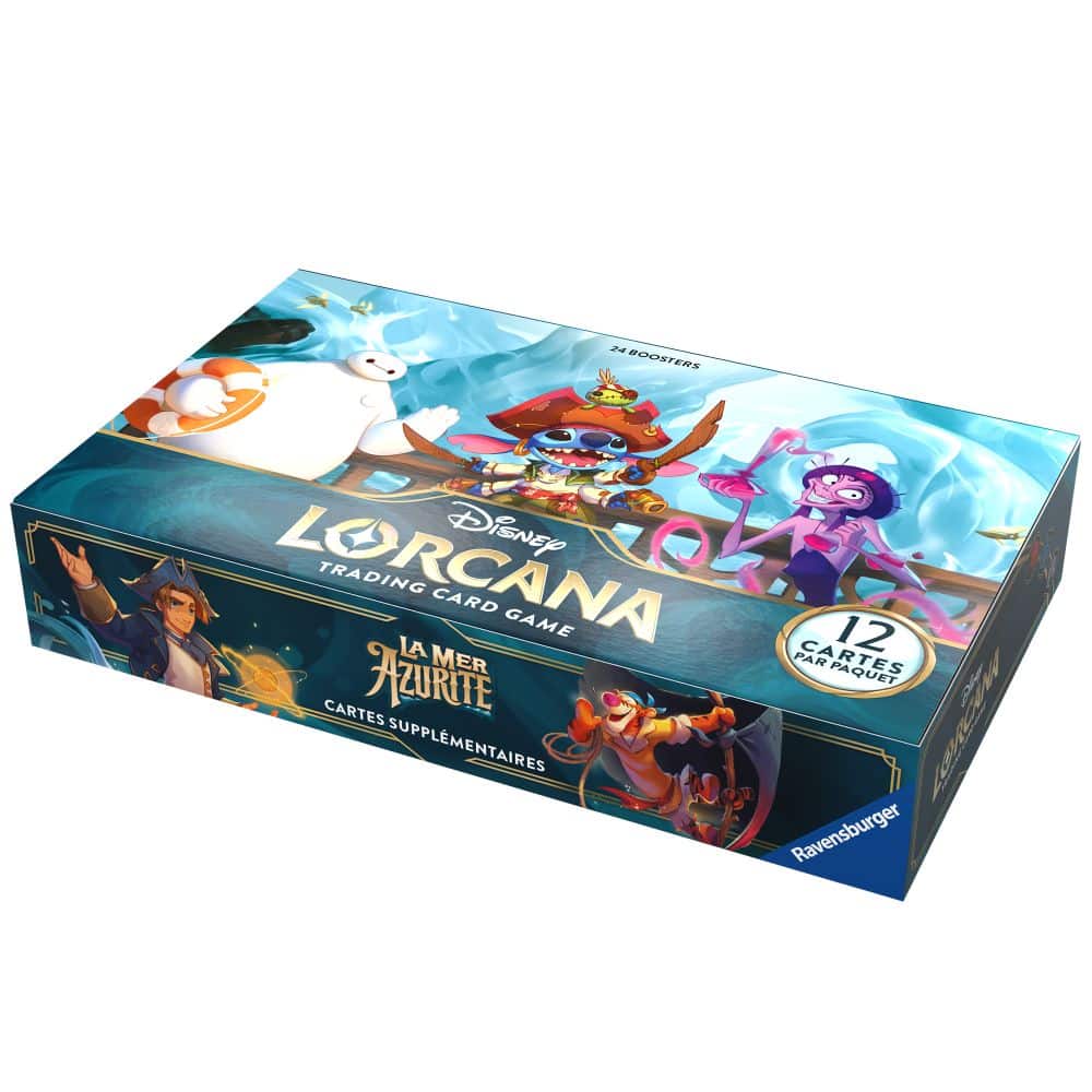 Disney Lorcana Mer Azurite : Display 24 Boosters - disney lorcana la mer azurite chapitre 6 : display 24 booster