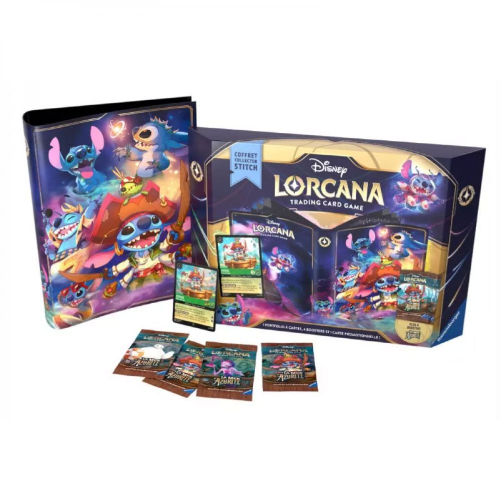 Disney Lorcana Mer Azurite : Coffret-Cadeau Stitch - disney lorcana mer azurite : coffret cadeau stitch