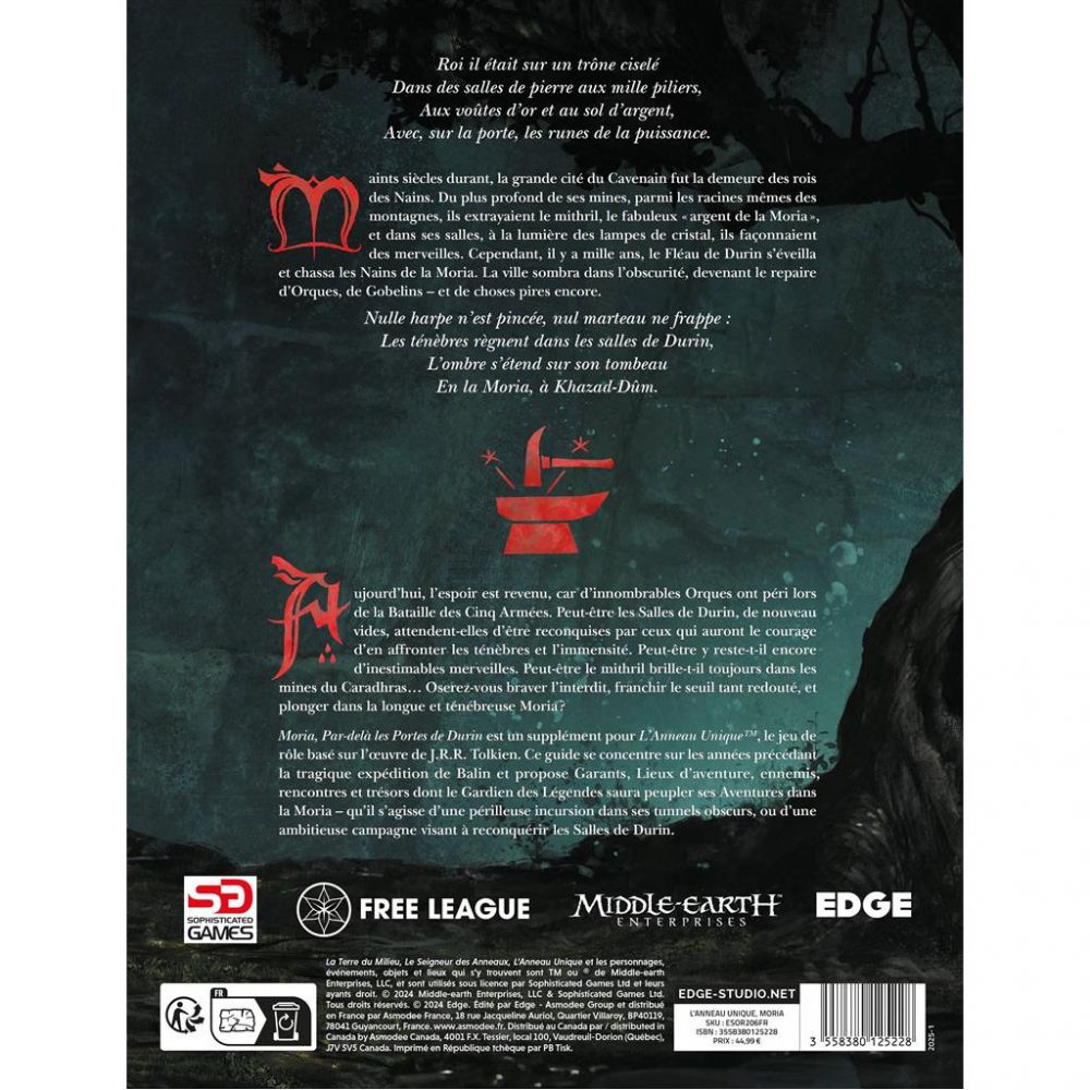 L'Anneau Unique JdR : Moria Par-delà les portes - l'anneau unique jdr : moria par delà les portes