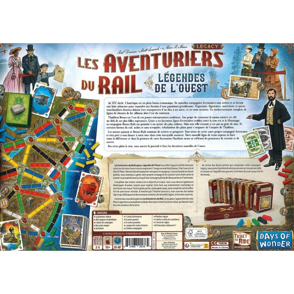 Les Aventuriers du Rail : Légendes de l'Ouest - les aventuriers du rail : légendes de l'ouest