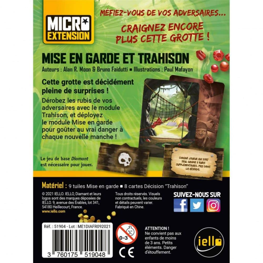 Micro Extension : Diamant - Mise en Garde et Trahison - micro extension : diamant mise en garde et trahison