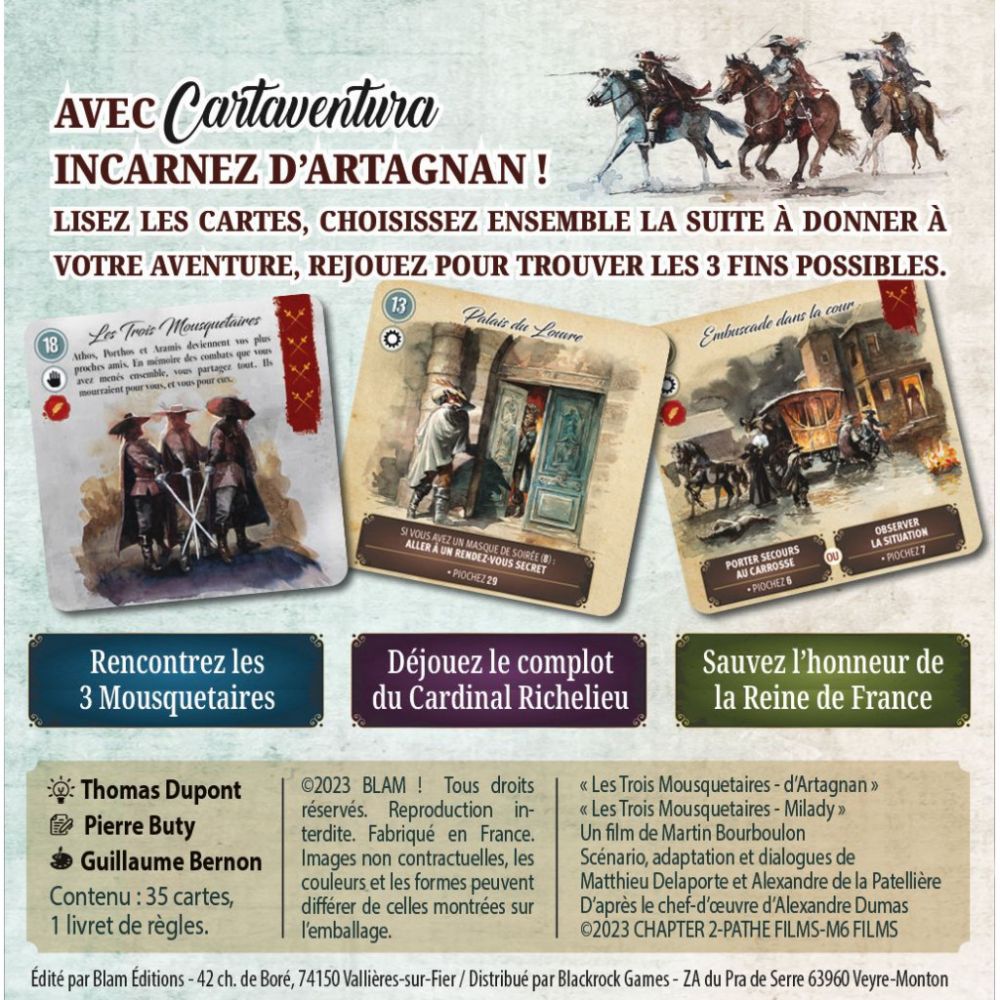 Cartaventura 3 Mousquetaires : L'honneur de la Reine - cartaventura 3 mousquetaires : l'honneur de la reine