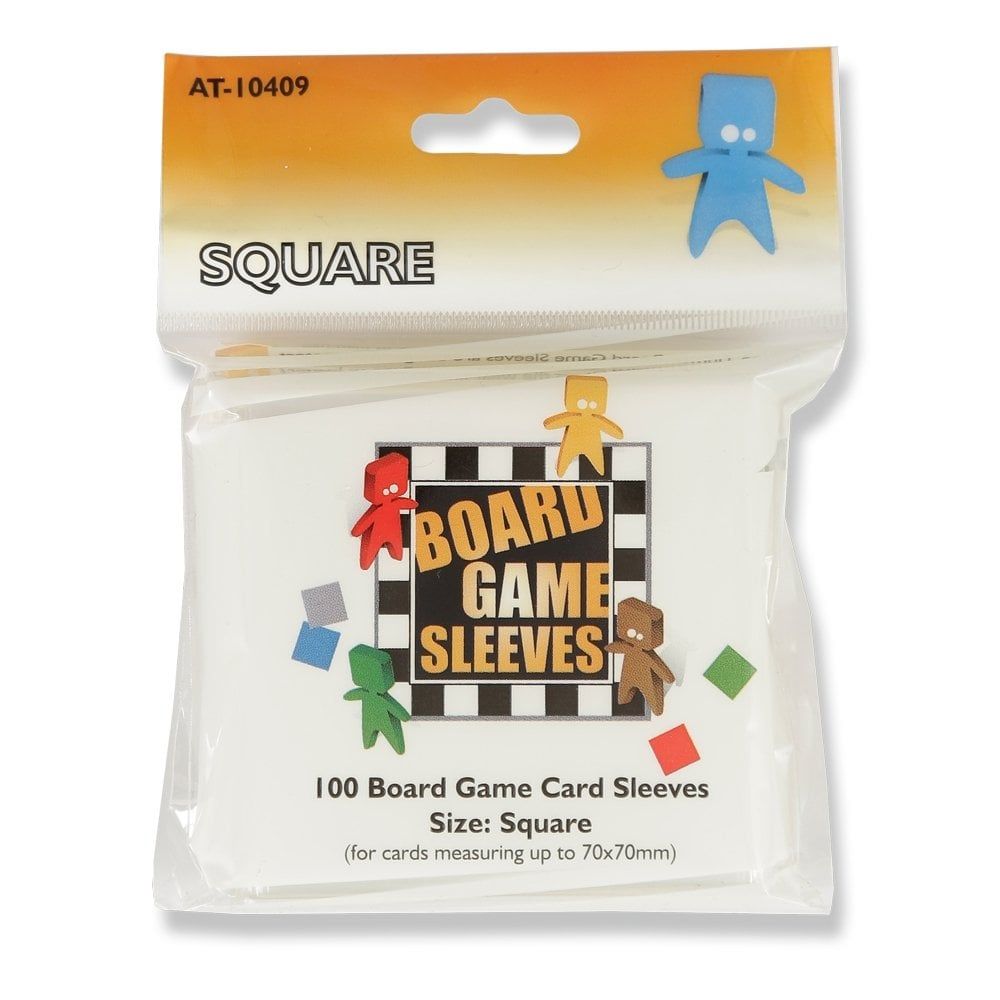 100 board game sleeves : square 69x69mm