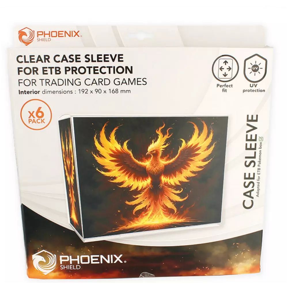 phoenix shield boite de 6 protection pvc pour etb pokemon