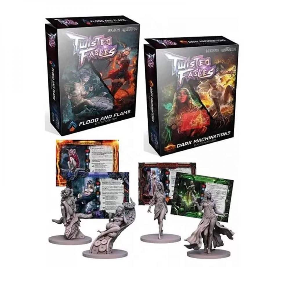 twisted fables : flood and flames + dark machinations + pack 2 (figurines bonus)