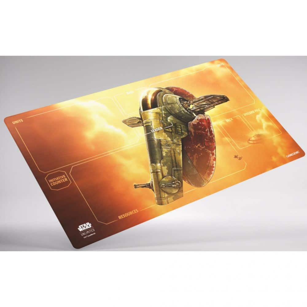 star wars unlimited : passage en vitesse lumiére game mat : fett's firespray