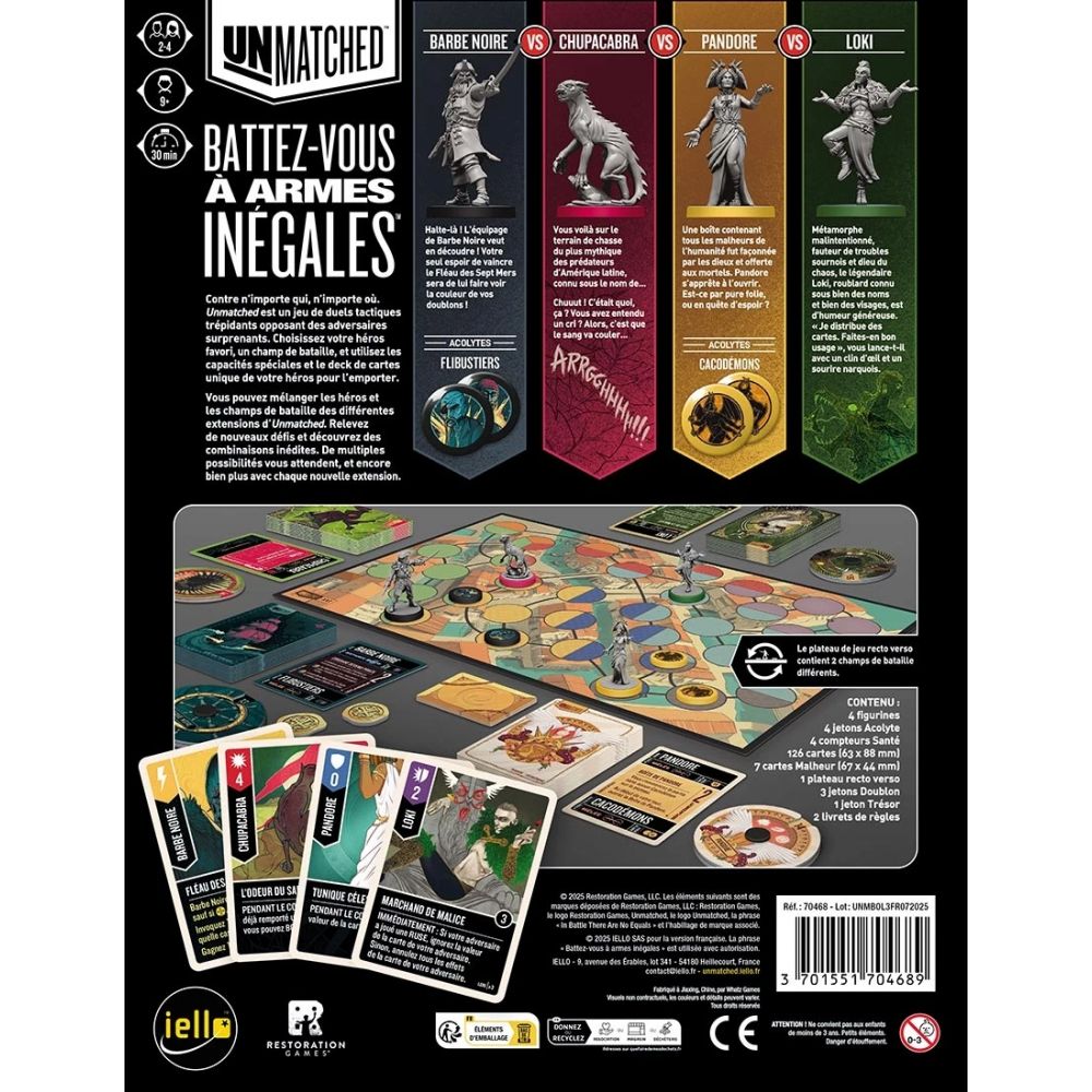 Unmatched - Combat de Légendes Vol 3 - unmatched combat de légendes vol 3