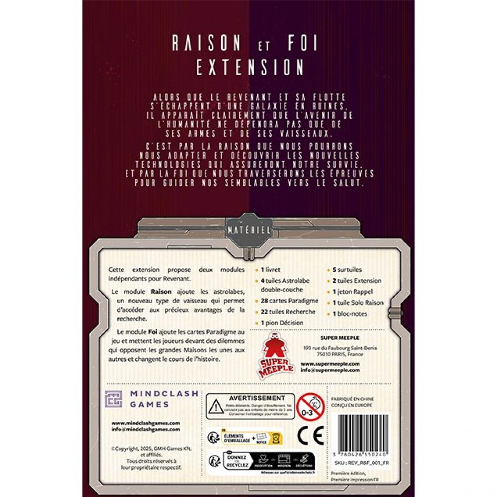 Revenant – Extension Raison et Foi - revenant – extension raison et foi