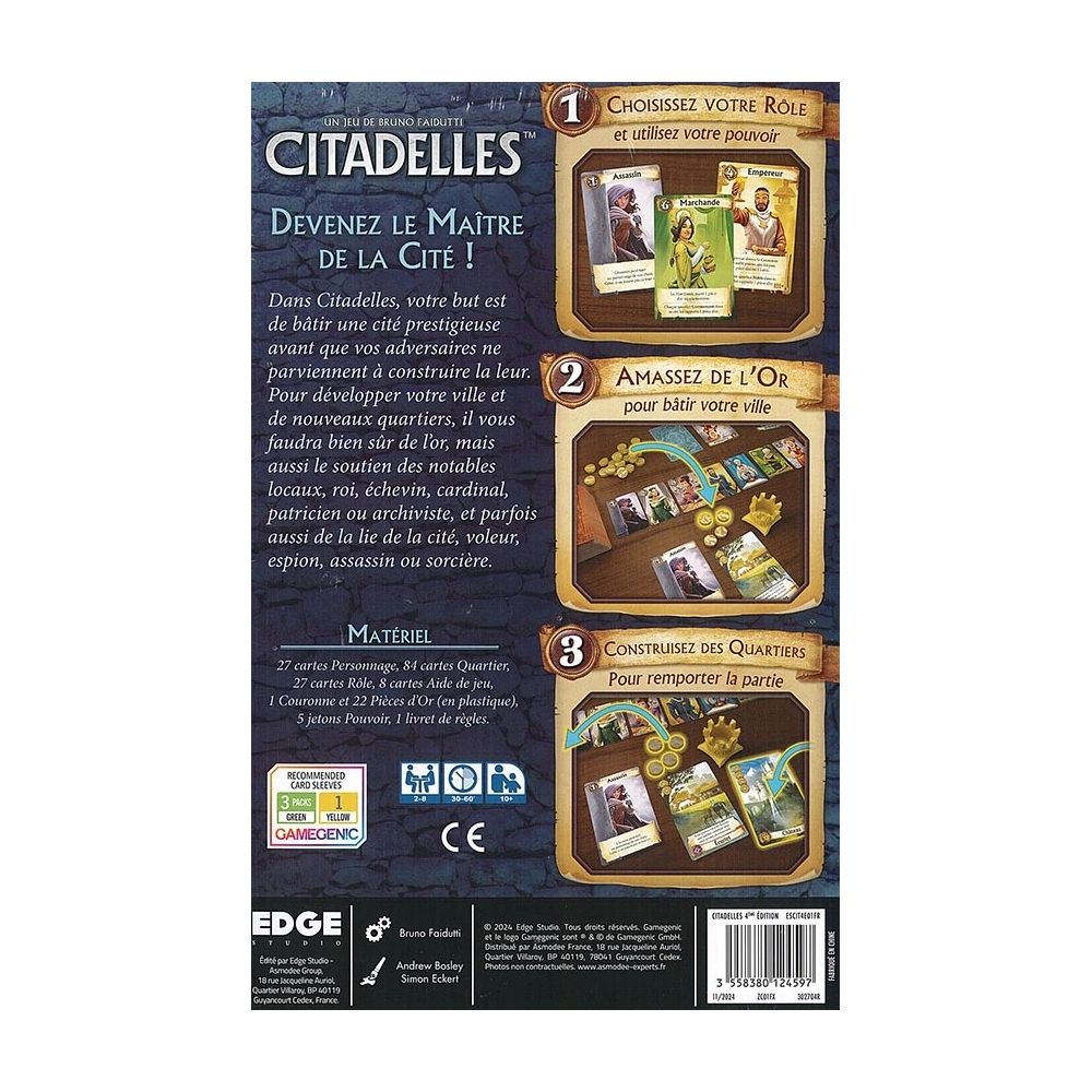 Citadelles : 4ème Edition - citadelles : 4ème edition